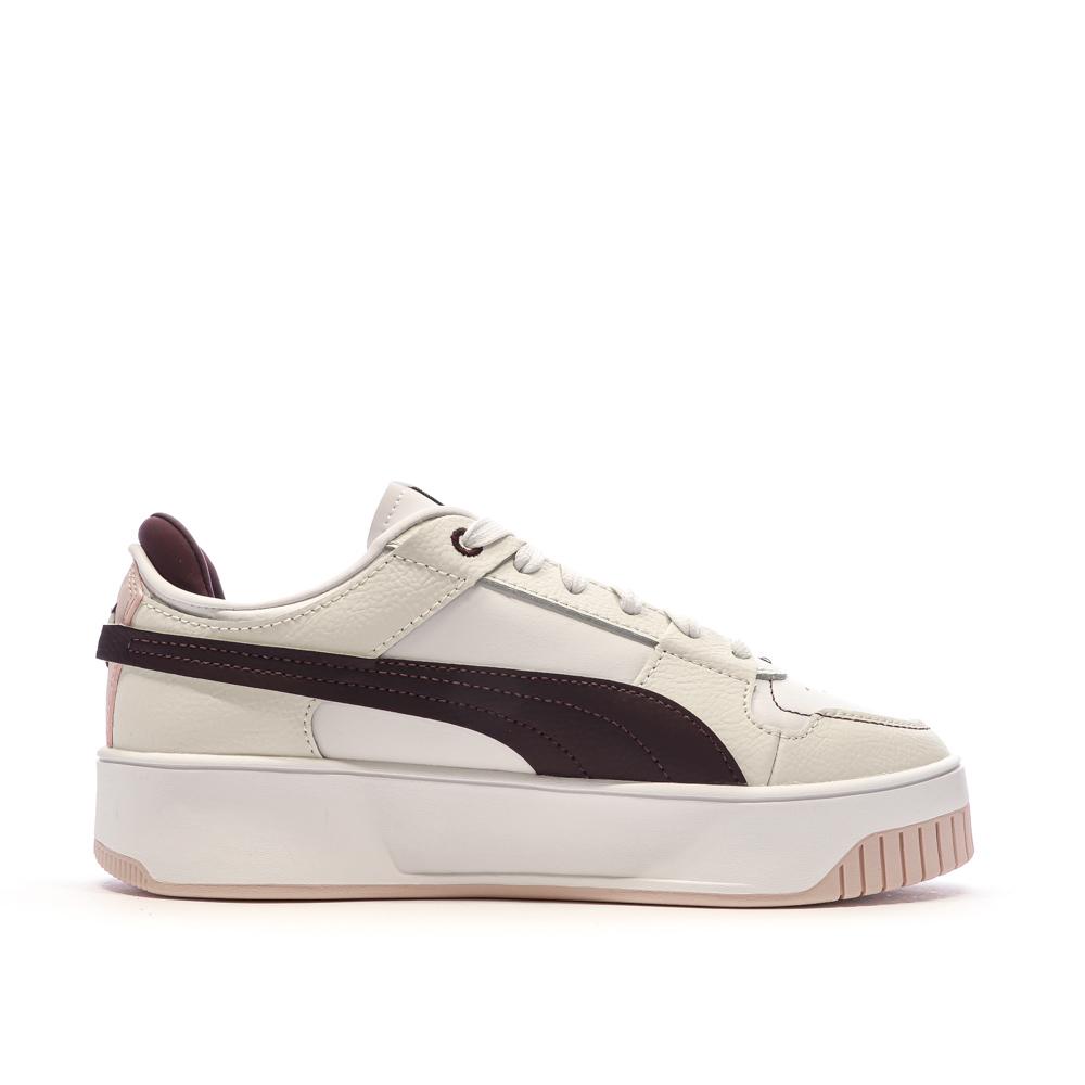 Chaussures Beige/Bordeaux Femme Puma Carina Street VTG vue 2