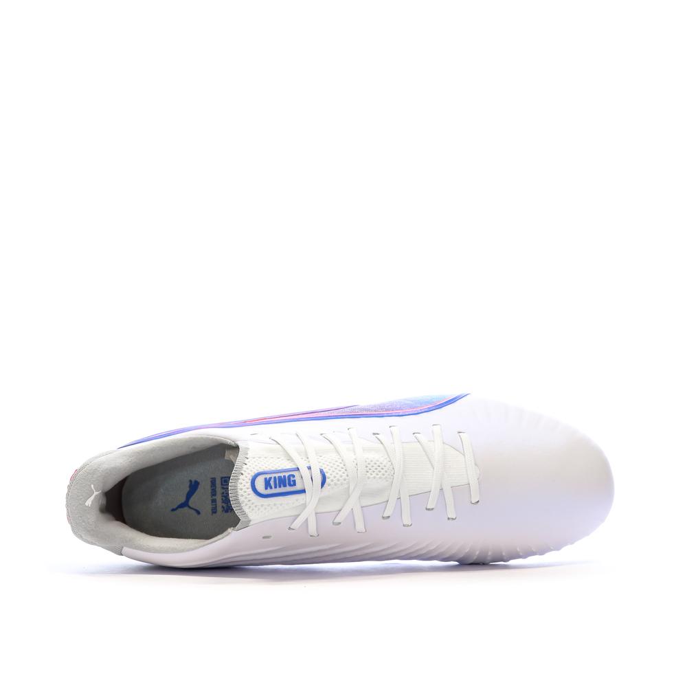Chaussures de Foot Blanches Homme Puma King Ultimate FG/AG vue 4