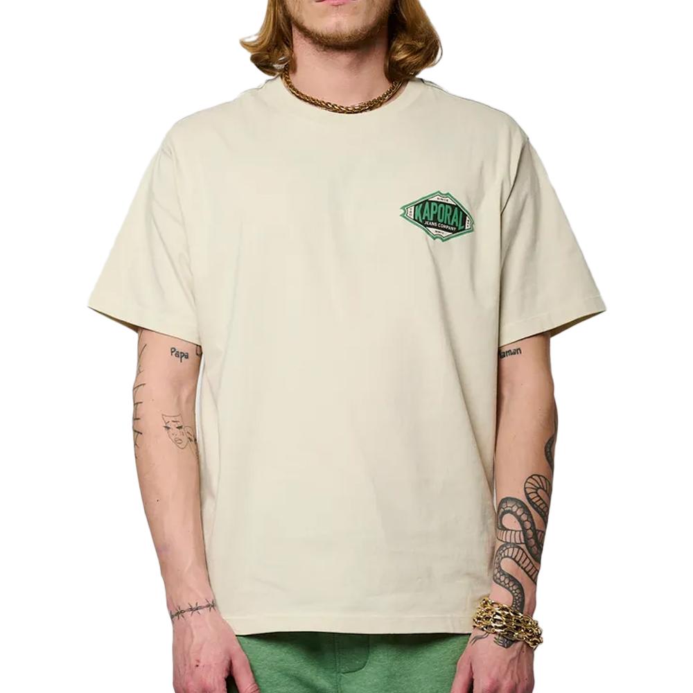 T-shirt Beige/Vert Homme Kaporal TITU pas cher