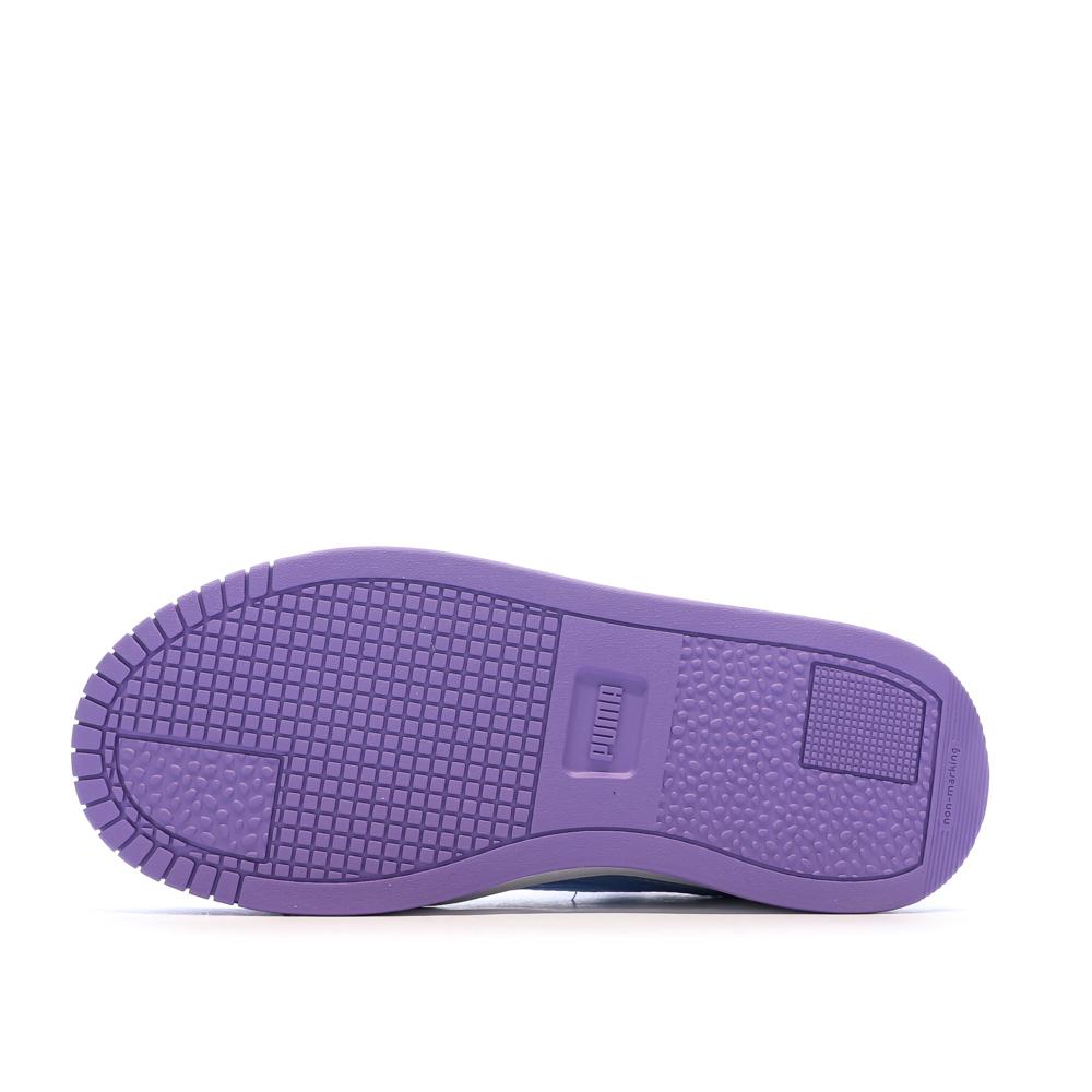 Zapatillas blancas/moradas para niña Puma Carina Street Bouncy ver 5