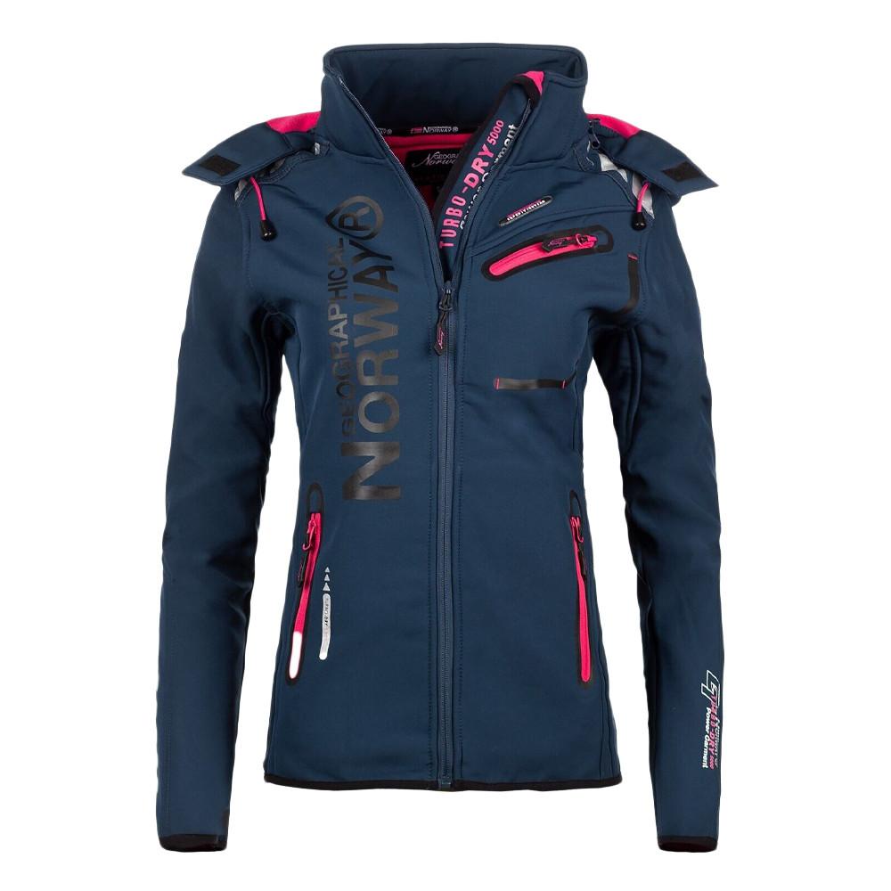 Parka Softshell Marine/Rose Femme Geographical Norway Reine pas cher