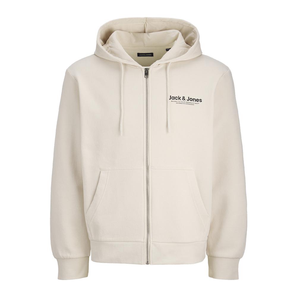 Sweat Zippé Beige Homme Jack & Jones Vesterbro pas cher