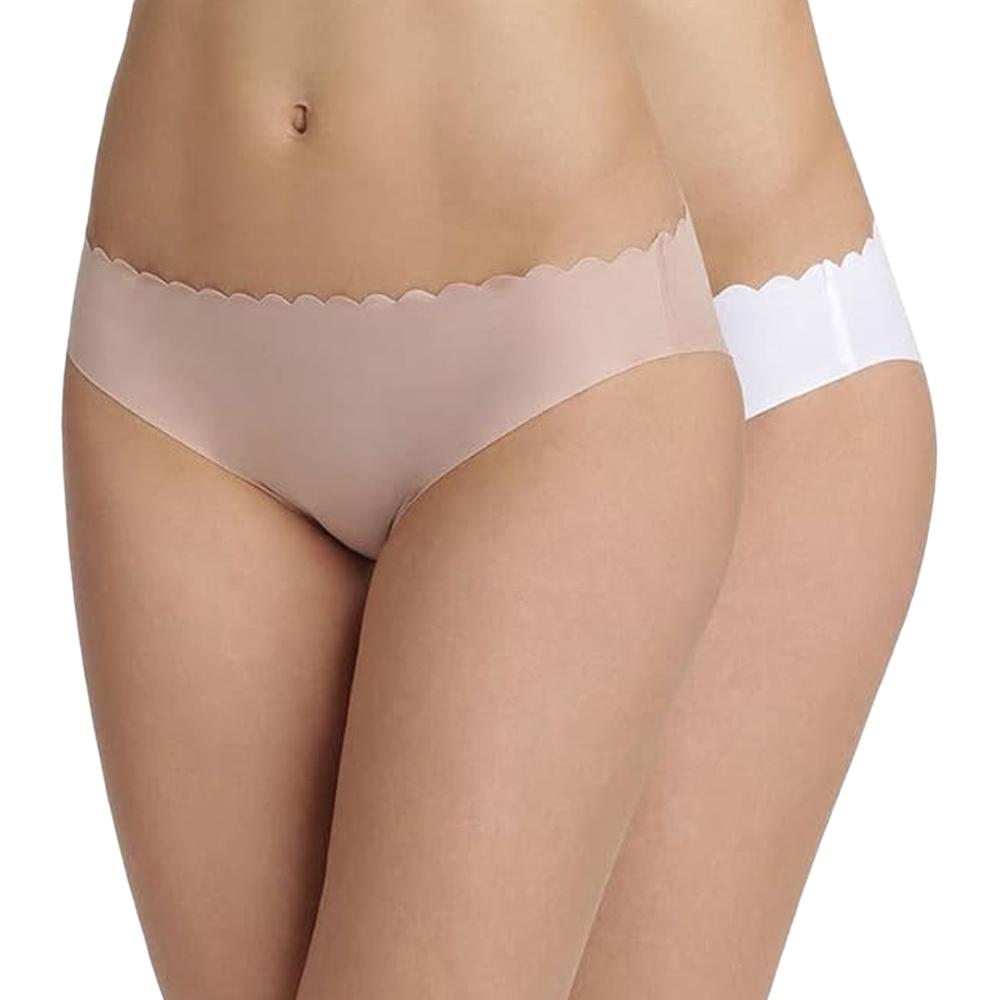 x2 Culottes Blanc/Nude Femme Dim DIM0A6M pas cher