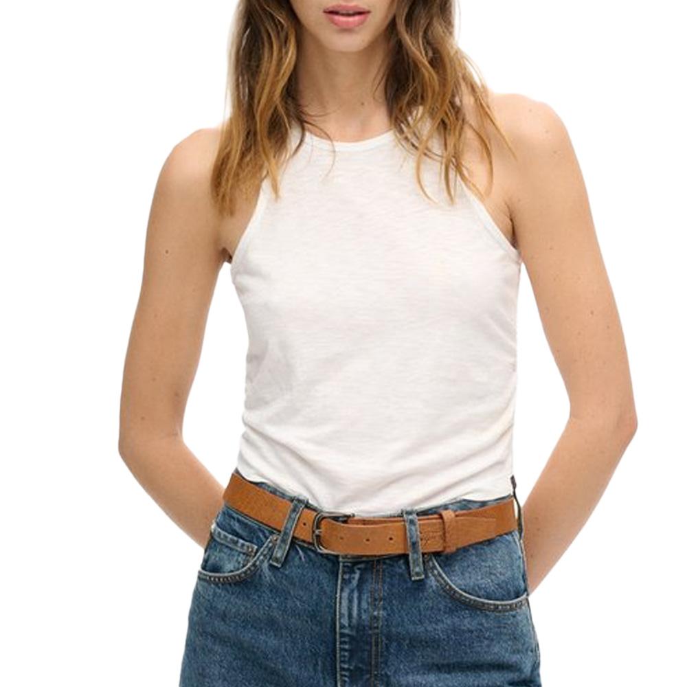 Débardeur Blanc Femme Superdry Superdry Ruched pas cher