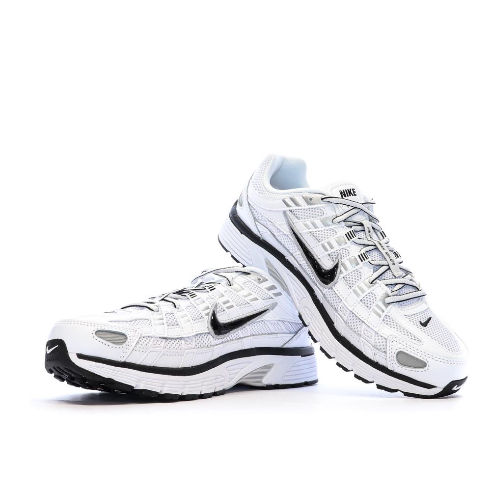 Baskets Blanches/Noires Homme Nike P-6000 vue 6