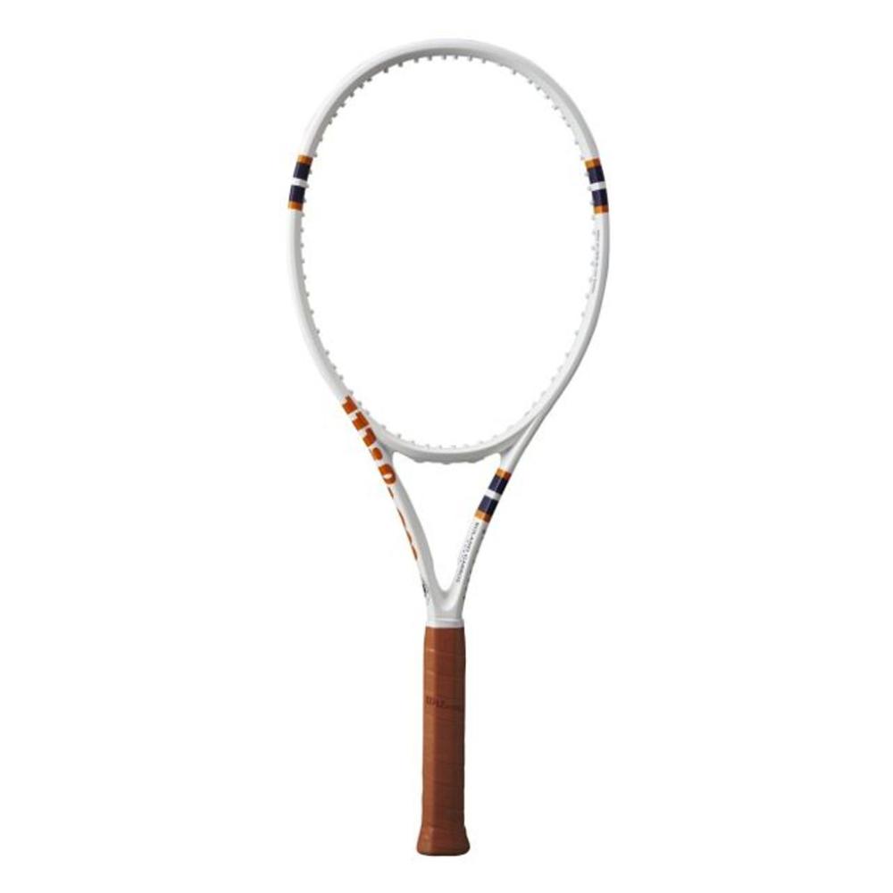 Raquette de Tennis Blanc/Orange Wilson Clash 100 V2 Roland Garros 2023 pas cher