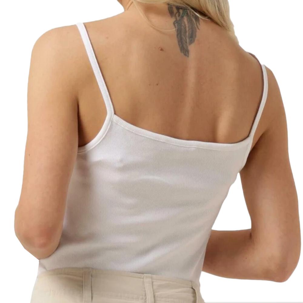 Débardeur Blanc Femme Tommy Hilfiger Rib Strap vue 2