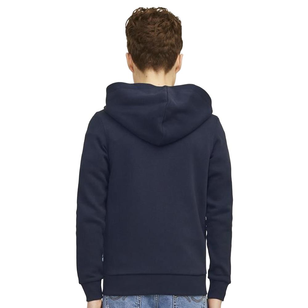 Sweat Zippe Marine Garçon Jack & Jones Jjelogo vue 2