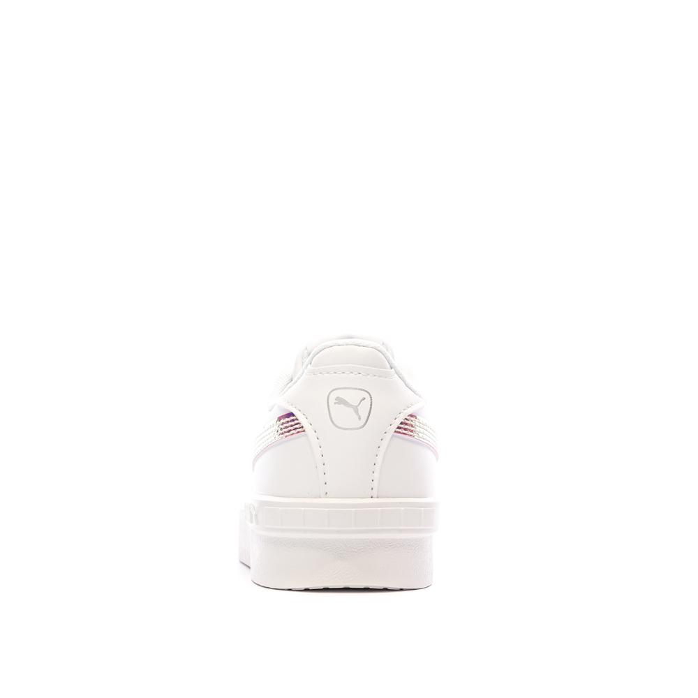 Baskets Blanc/Rose irisé Fille Puma Jada Holo vue 3