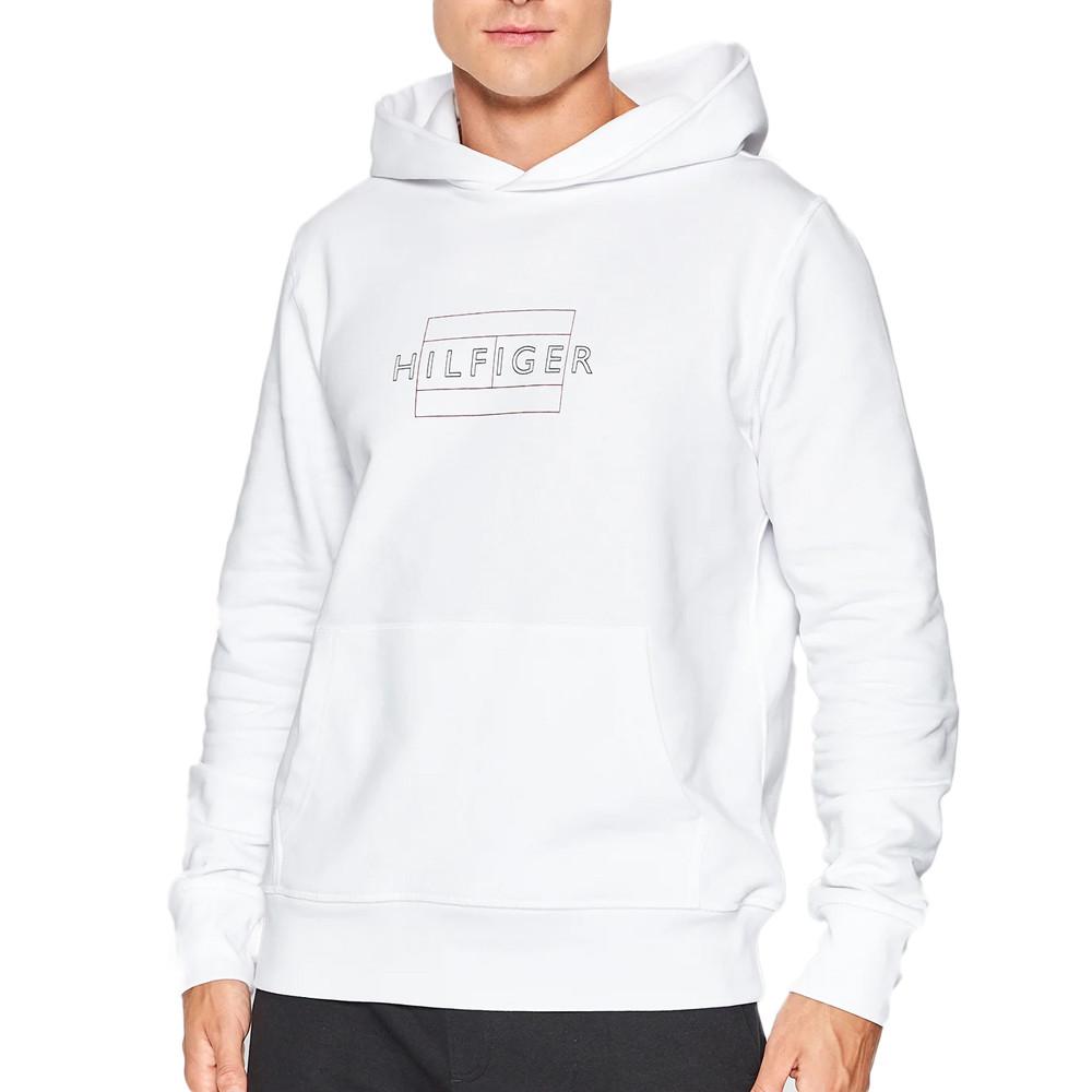 Sweat à Capuche Blanc Homme Tommy Hilfiger 598 pas cher