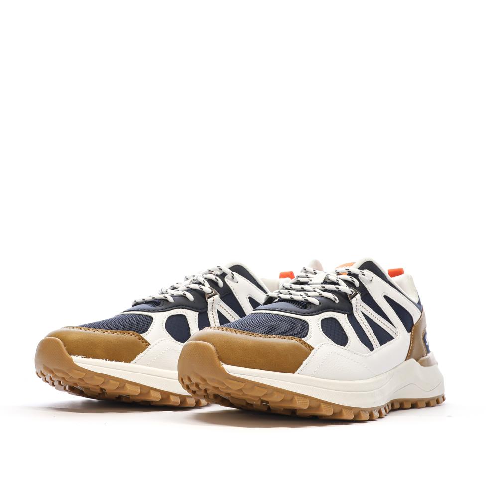 Baskets Blanches/Noires/Camel Homme Schott Heck vue 6