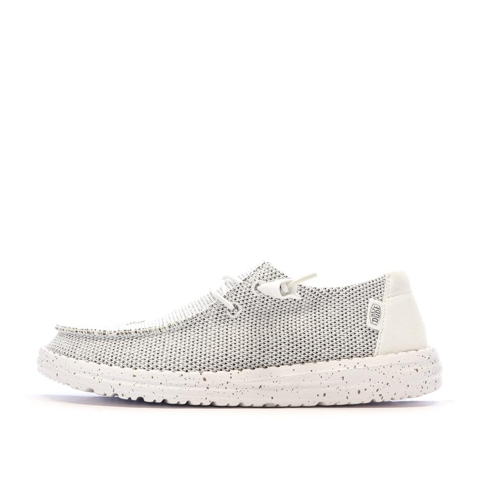 Chaussures Blanches/Grises Femme Hey Dude Wendy Sox pas cher