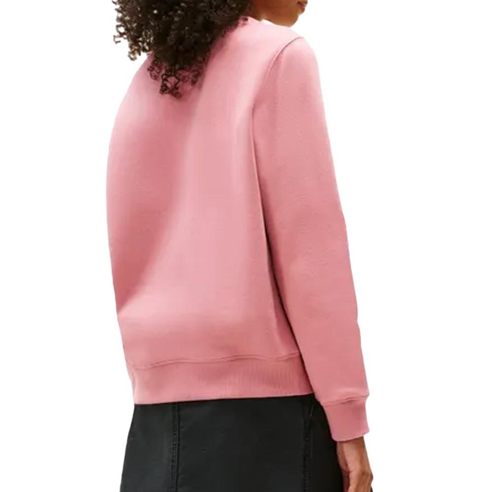 Sweat Rose Clair Femme Tommy Hilfiger Flag Crew vue 2
