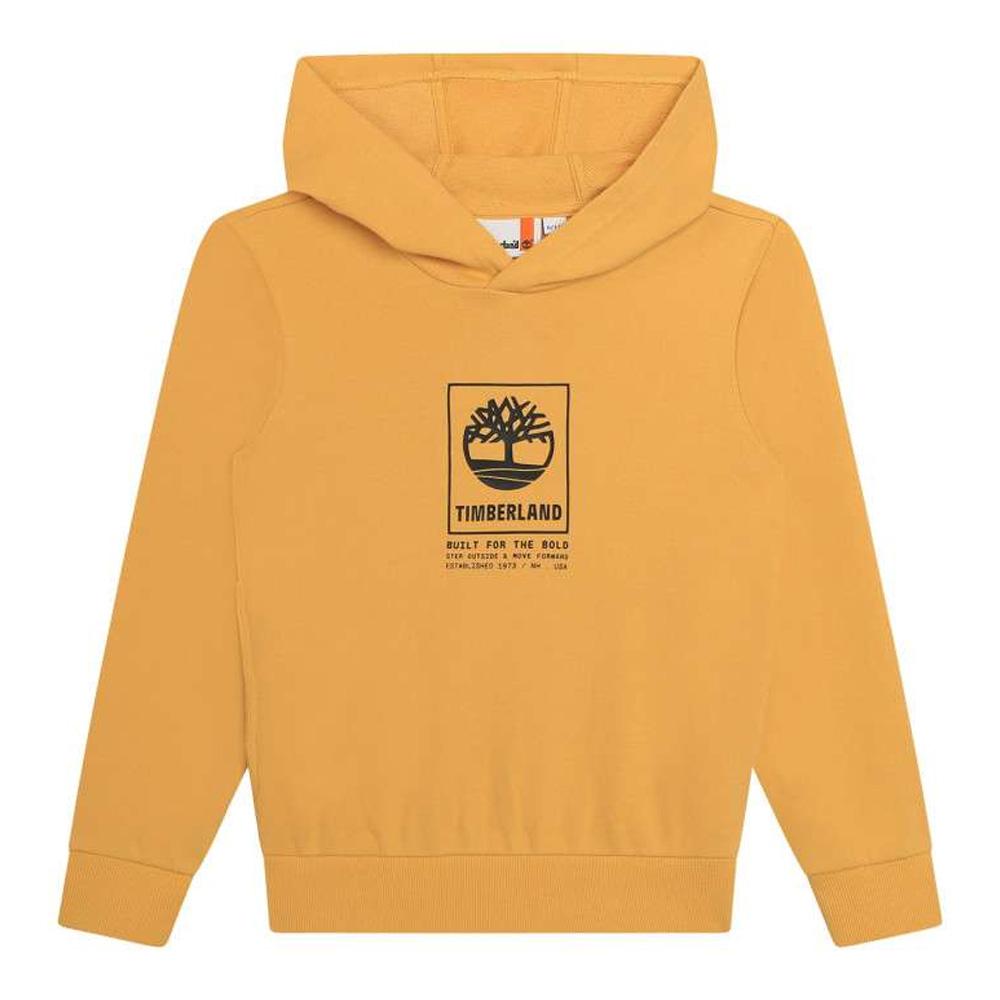 Sweat à Capuche Jaune Garçon Timberland T60077 pas cher