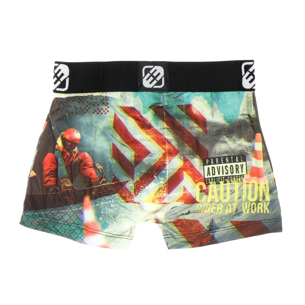 Boxer Rouge/Jaune Garçon Freegun Caution vue 2
