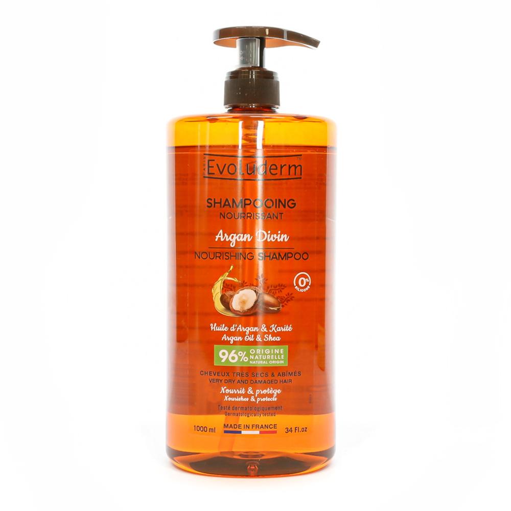Shampooing Nourrissant Argan Divin EVOLUDERM 1L pas cher