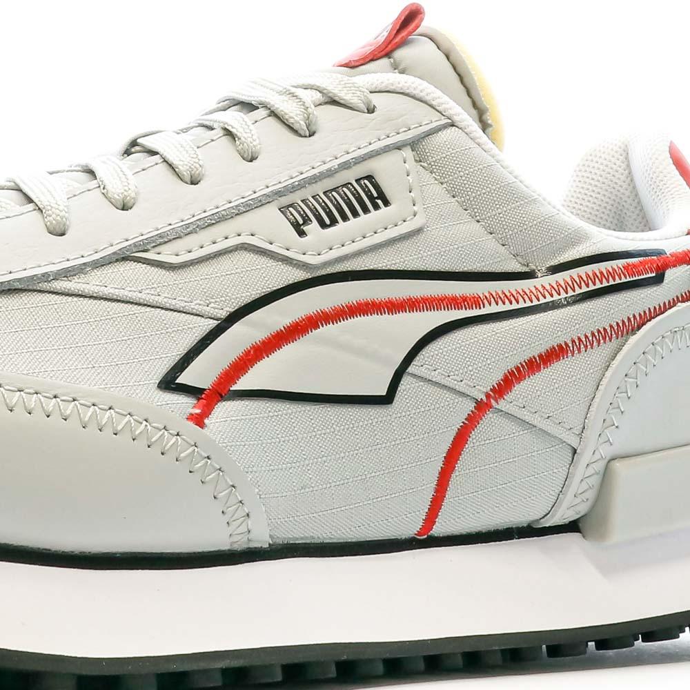 Baskets Gris/Noir/Rouge Homme Puma Future Rider Twofold vue 7