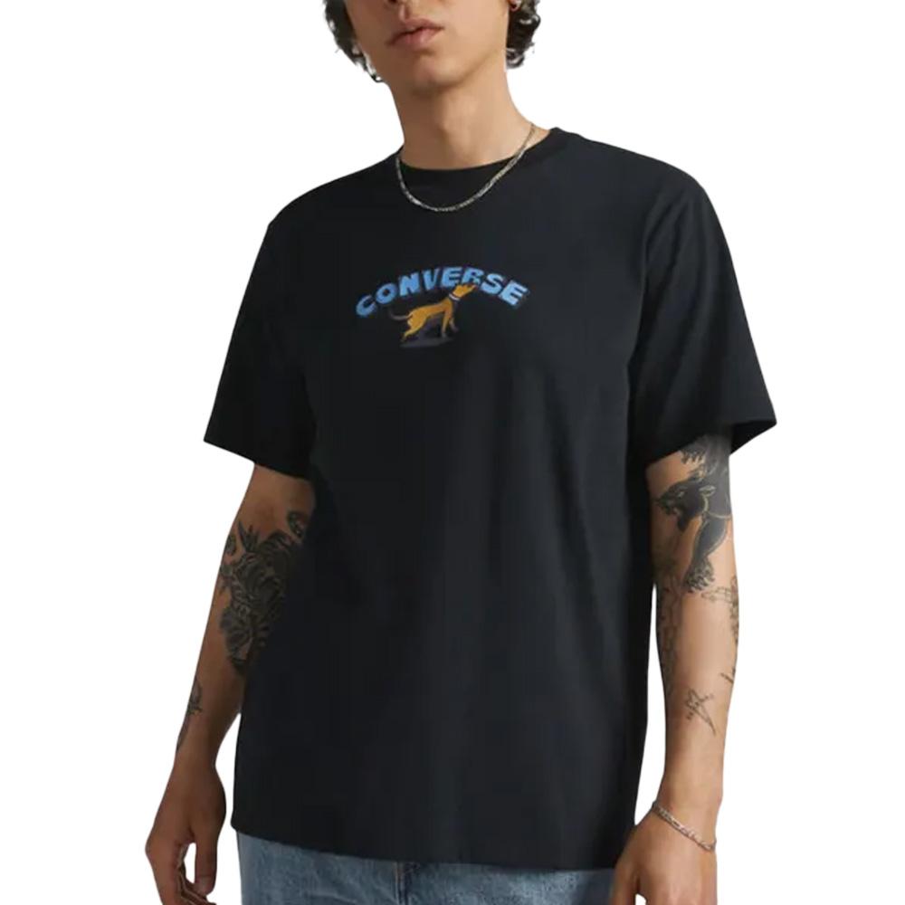 T-shirt Noir Homme Converse Recreation pas cher