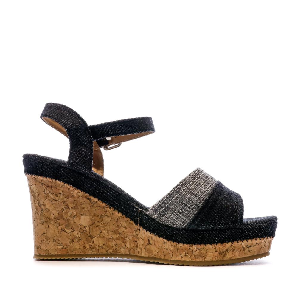 Sandales Compensées Noir Femme Beppi Casual vue 2