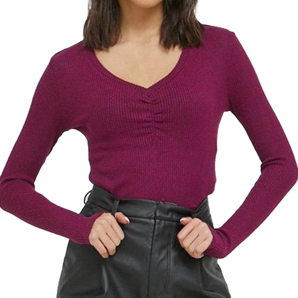 Top Manches longues Prune Femme JDY Lucca pas cher