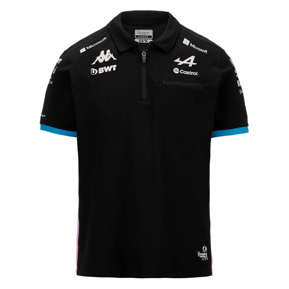 Polo Noir Homme Kappa Adram pas cher