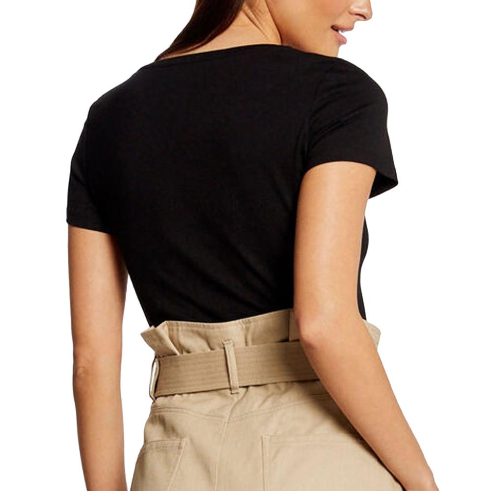 T-shirt Noir Femme Morgan Dzanzi vue 2