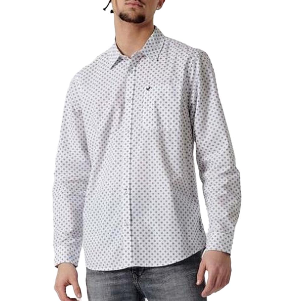 Chemise Blanche/Marine Homme Kaporal ROMA pas cher