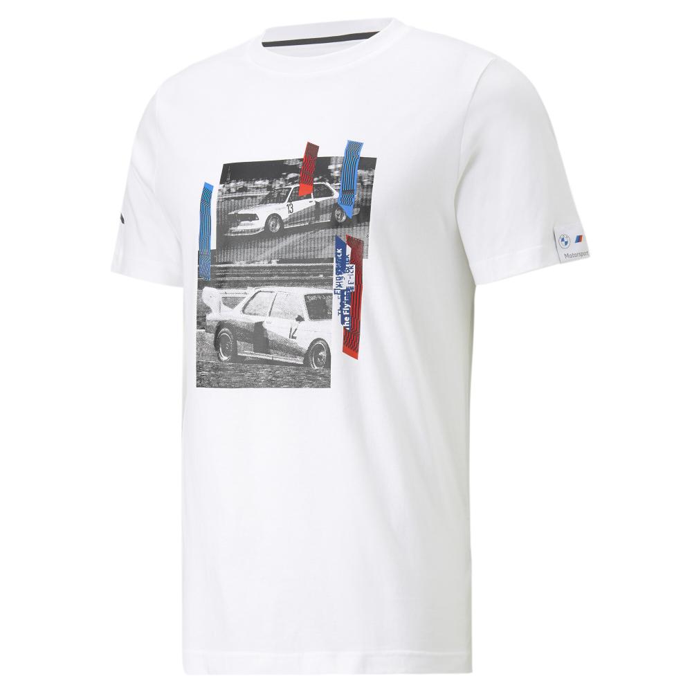 T-shirt Blanc Homme Puma Bmw Mms Car Graphic pas cher