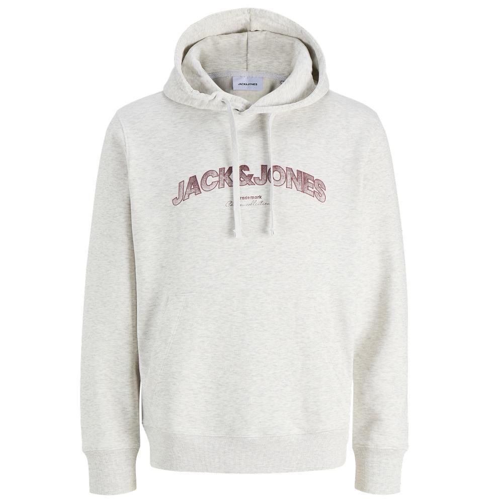Sweat Gris Chiné/Bordeaux Homme Jack & Jones Javery pas cher