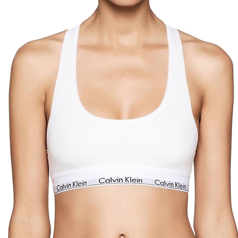 Brassière Blanche Femme Calvin Klein Jeans Unlined pas cher