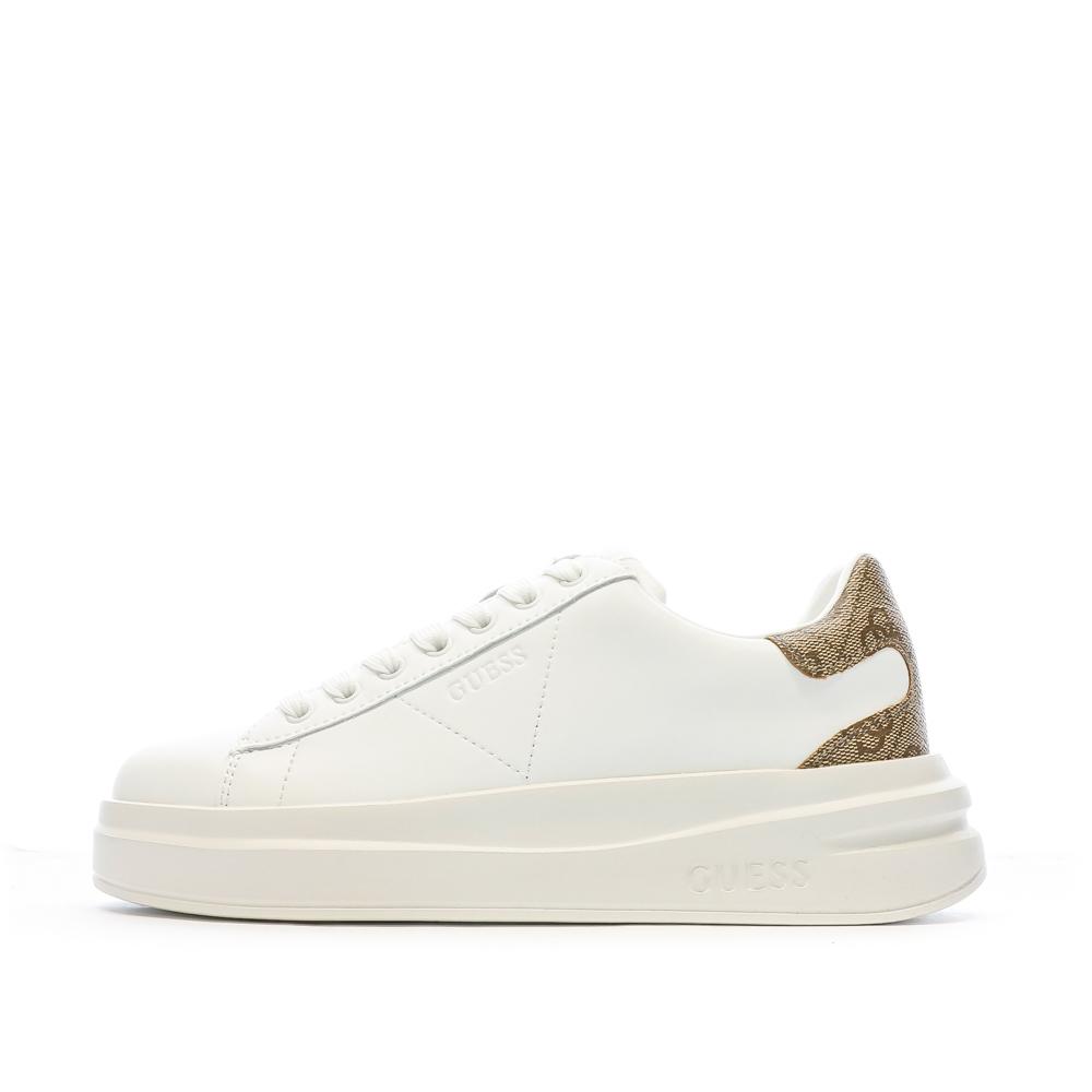 Baskets Blanches Femme Guess Elbina pas cher