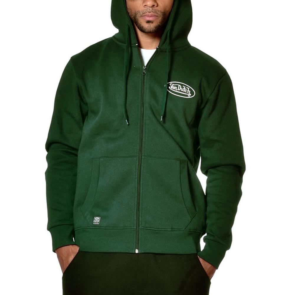 Sweat Zippé Vert Homme Von Dutch SLIRW pas cher