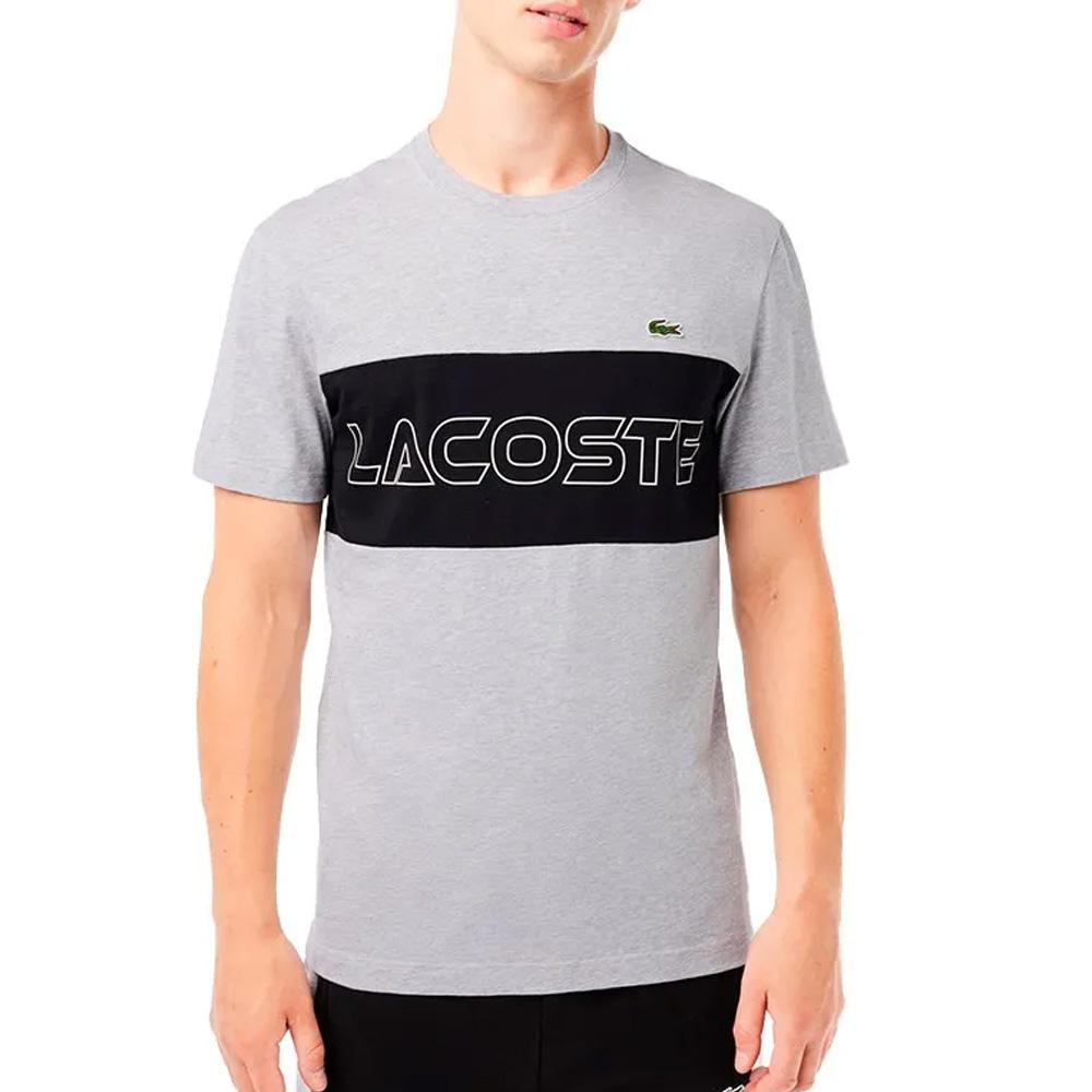T-shirt Gris Homme Lacoste TH1712 pas cher