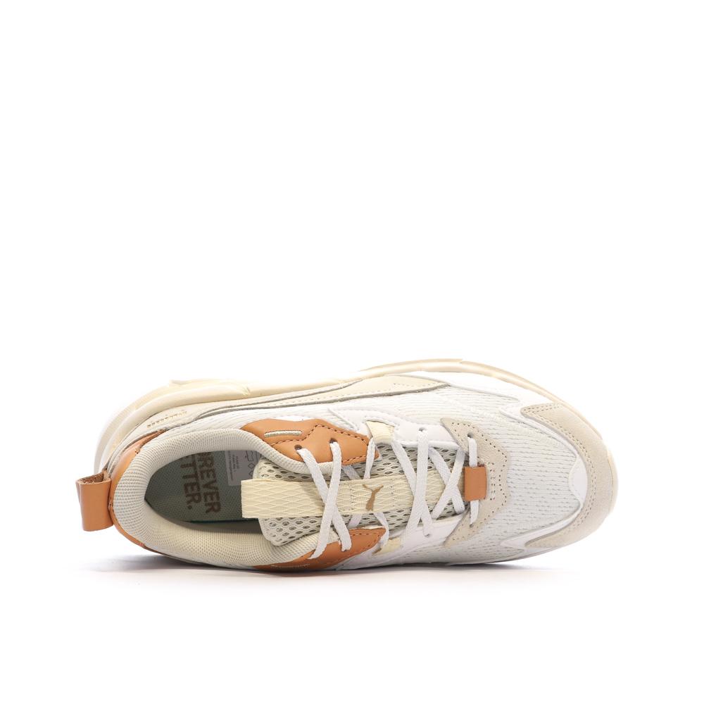 Baskets Blanches/Beiges Femme Puma Spina vue 4