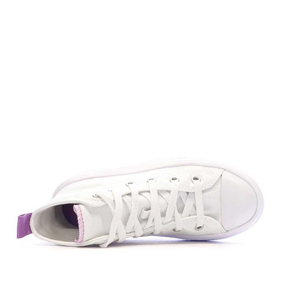 Baskets Blanches Fille Converse Ct All Star Move Platform vue 4