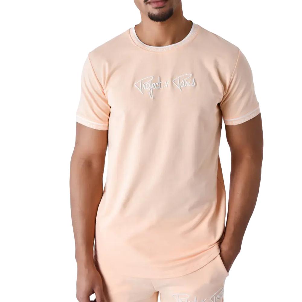 T-Shirt Orange/Blanc Homme Project X Paris 2511114 pas cher