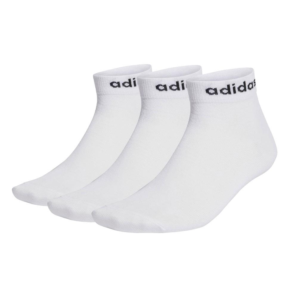 X3 Paires de Chaussettes Blanche Mixte Adidas Linear pas cher