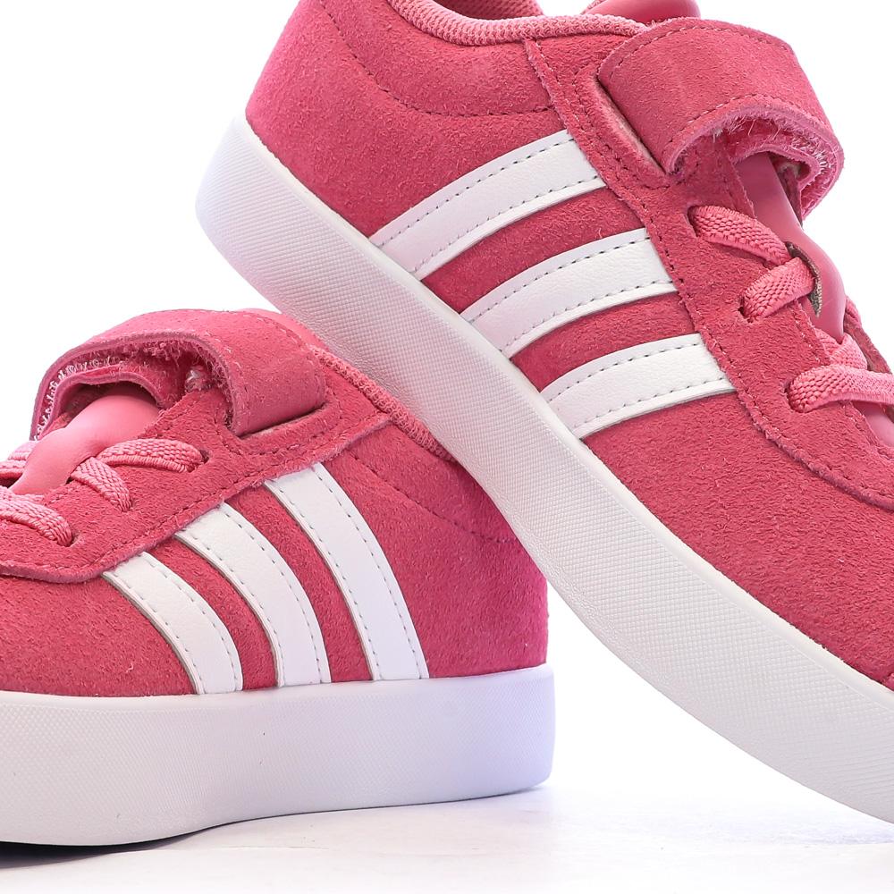 Baskets Roses Fille Adidas Vl Court vue 7