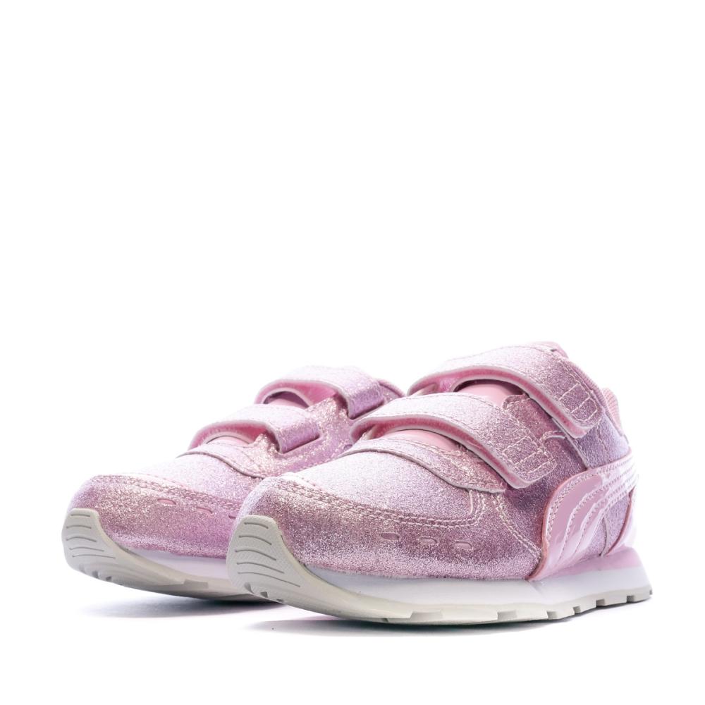 Baskets Rose/Mauve Fille Puma VISTA GLITZ vue 4