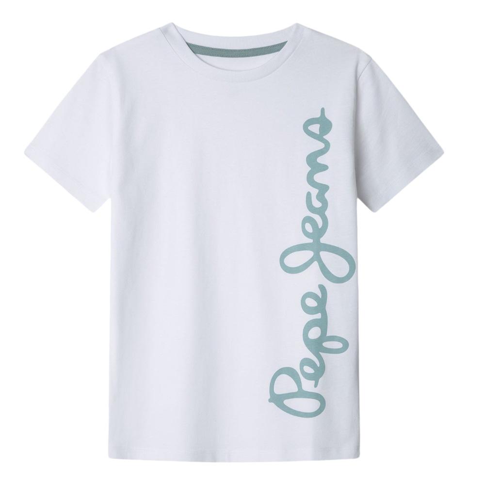 T-shirt Blanc Garçon Pepe Jeans Waldo pas cher