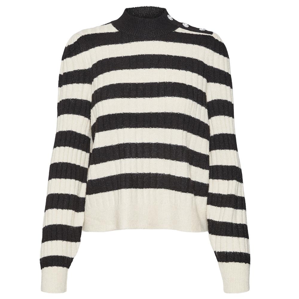 Pull Rayures Beige/Noir Femme Vero Moda Melya pas cher
