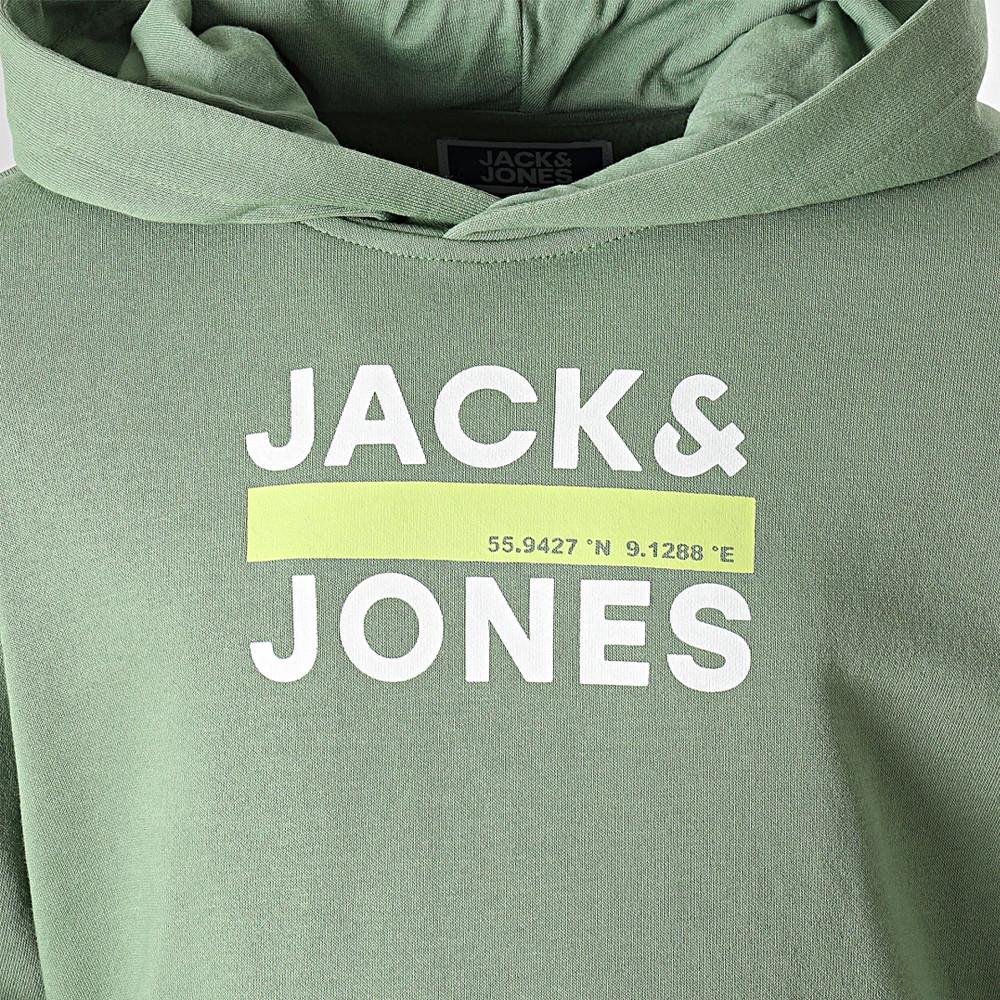 Sweat à capuche Vert Garçon Jack & Jones Codan vue 2