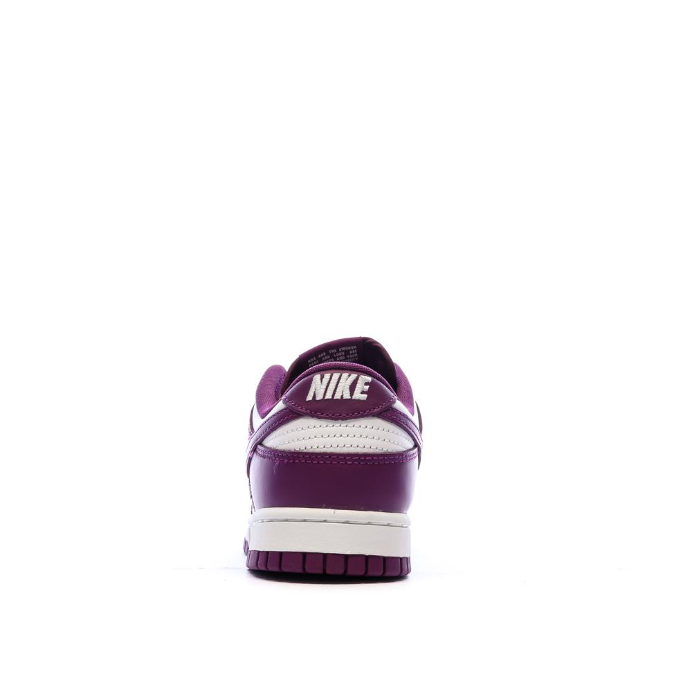 Dunk Low Baskets Blanches/Violettes Homme Nike vue 3