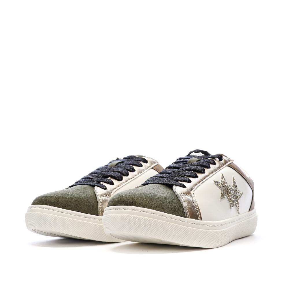 Baskets Blanches/Camel Femme Only Star vue 6