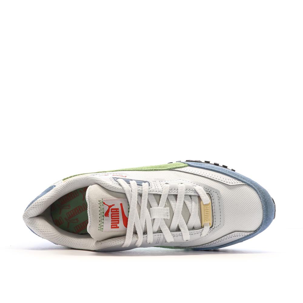 Baskets Bleu/Blanc/Vert Garçon Puma Blktop Rider Bts vue 4