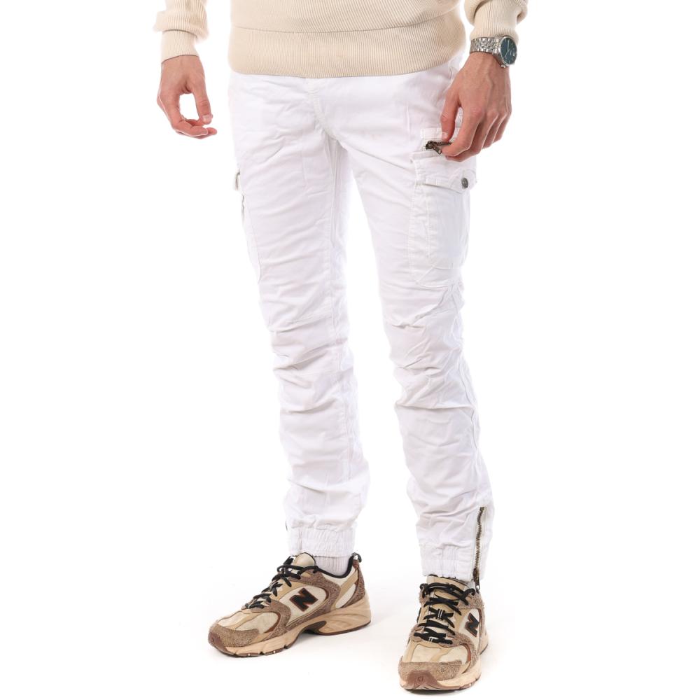 Pantalon Cargo Blanc Homme Deeluxe Barkley pas cher