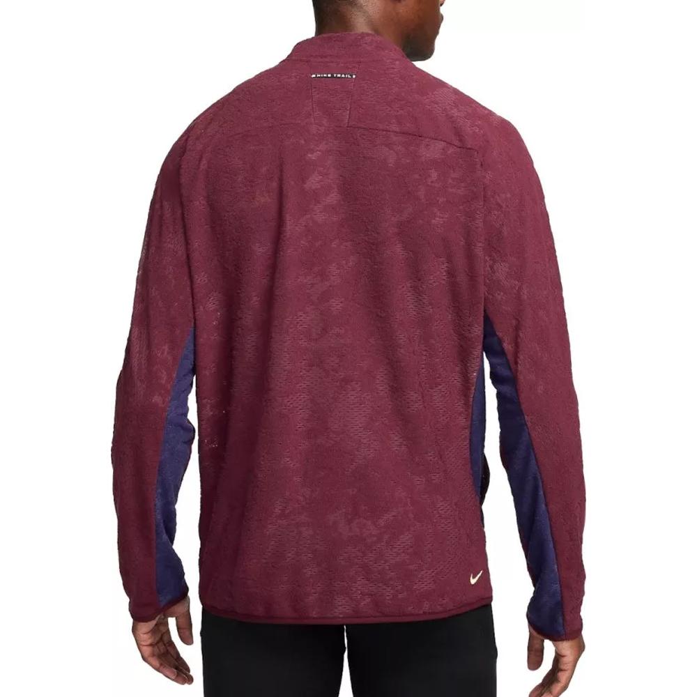 T-shirt Manches Longues Marine/Rouge Homme Nike Midlayer vue 2
