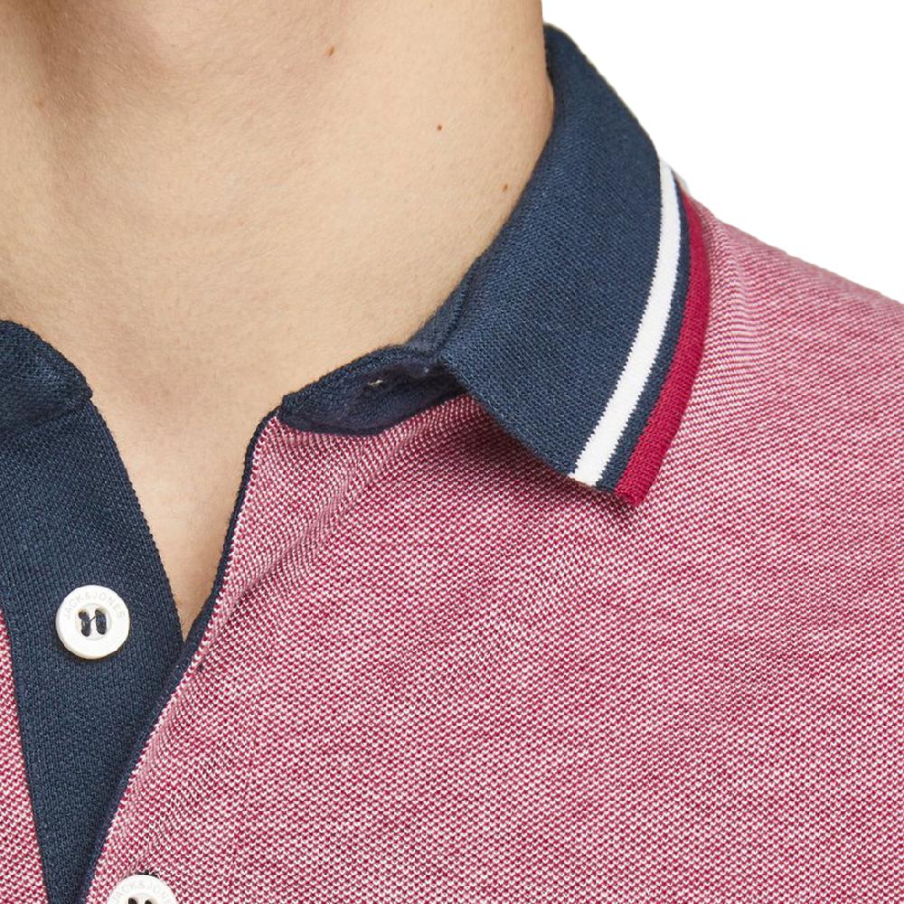 Polo Rose Homme Jack & Jones Paulos vue 3