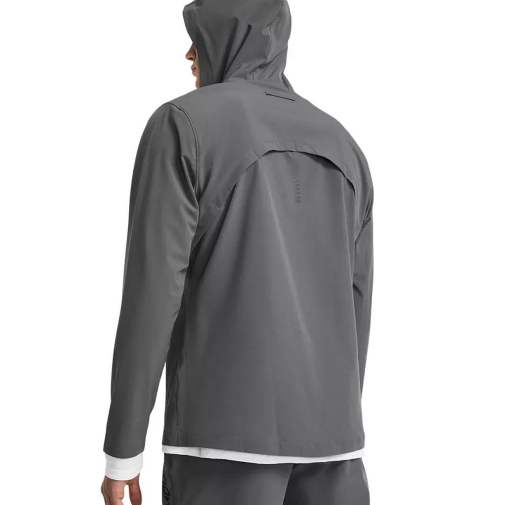 Sweat Zippé Homme Gris Under Armour Outrun vue 2