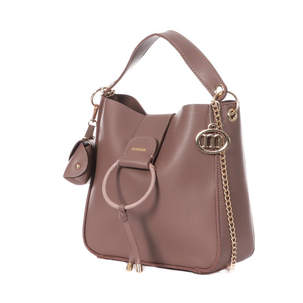 Sac à Main Mauve Femme Manoukian Theo sb vue 3